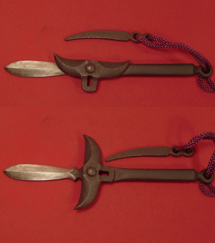 古武器 カラクリ實手（じって）◇マロホシ 十手 武道具 捕り物道具